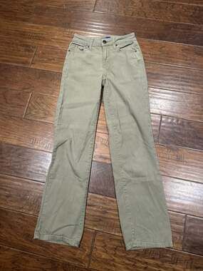Project Indigo‎ Olive Green Wide Leg High Rise Twill Pants